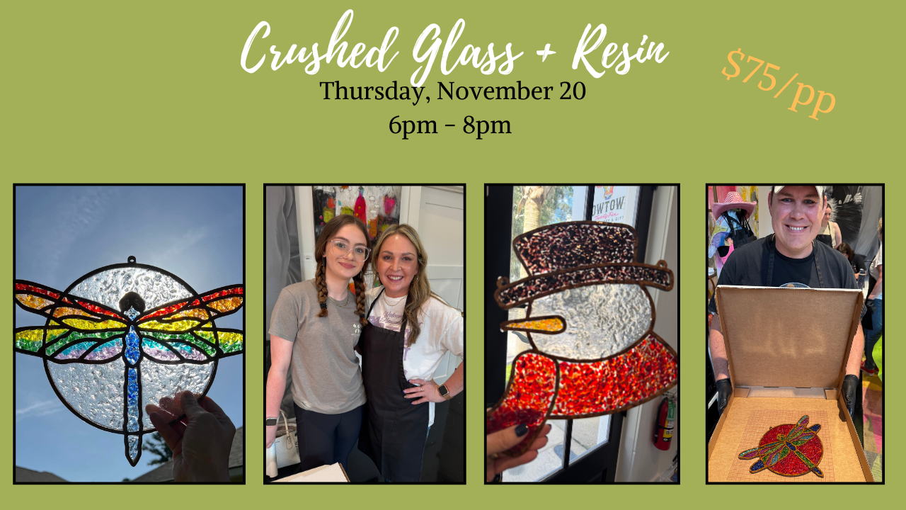 FORT WORTH - Crushed Glass and Resin: Thursday, November 20 6pm-8pm
