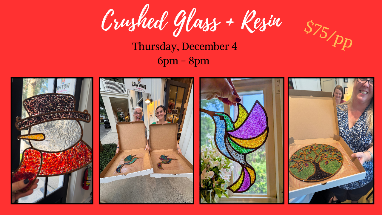 FORT WORTH: Crushed Glass and Resin: Thursday, December 4 6pm-8pm