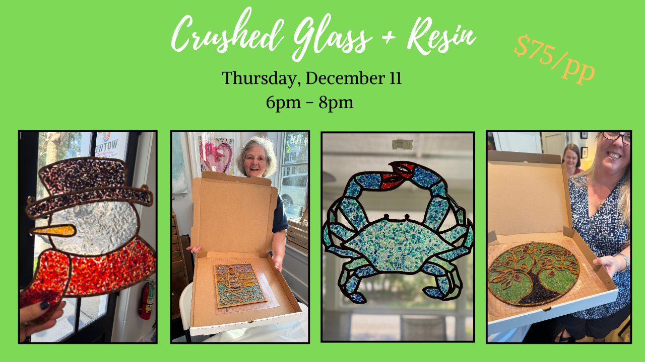 FORT WORTH: Crushed Glass and Resin Thursday, December 11 6pm-8pm