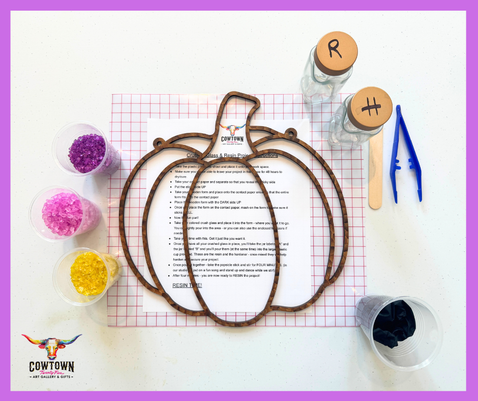 Pink/Purple Crushed Glass & Resin Pumpkin