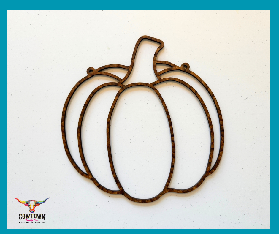 Coastal Blue Crushed Glass/Resin Pumpkin